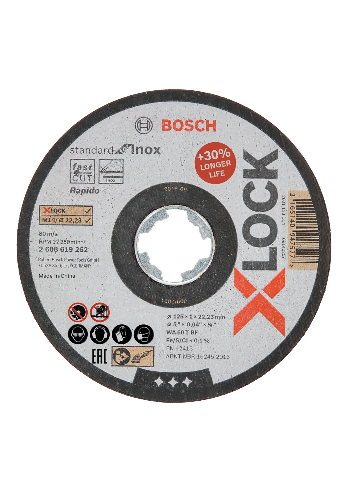 Katkaisulaikka BOSCH X-LOCK STDI 125X22,2X1,0MM