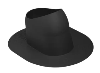 Kattoläpivienti VILPE P-MALLI XL XL HUOPA KORKEA MUSTA