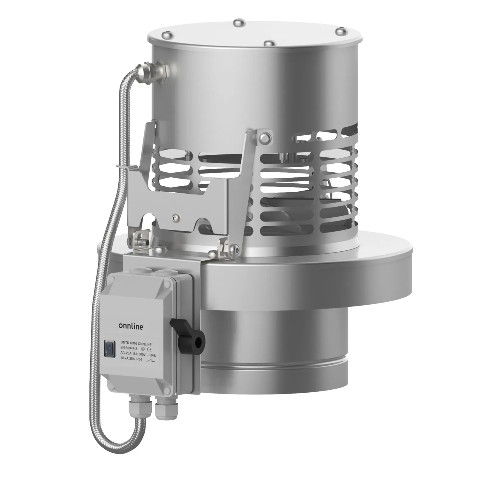 Savunpoistohuippuimuri PETE H-sarja Rst, n. 700m3/h, 40W, ?250°C