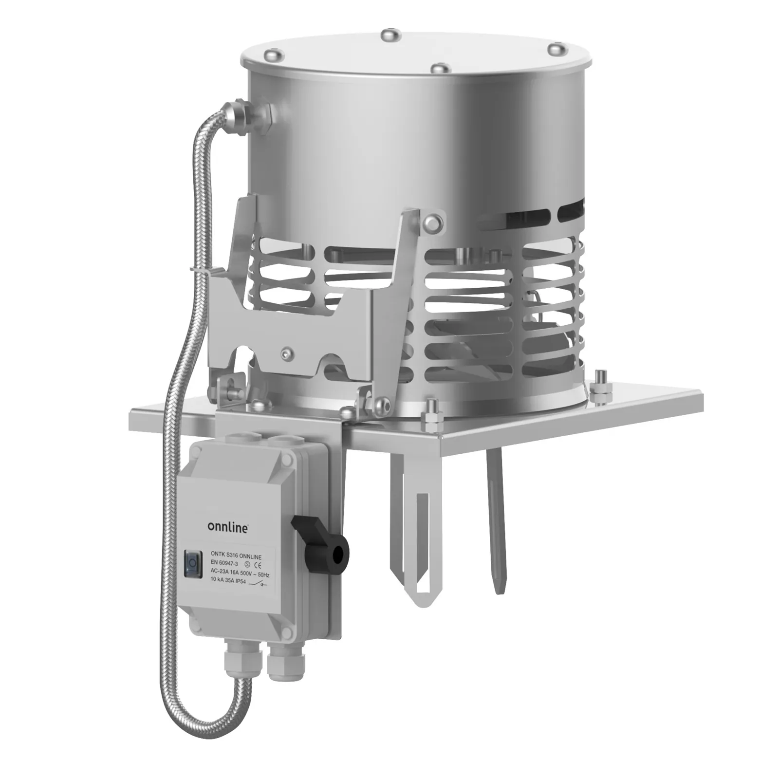 Savunpoistohuippuimuri PETE H-sarja Rst, n. 450m3/h, 40W, ?250°C