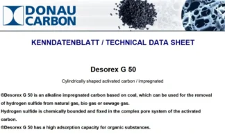 Aktiivihiili Desorex G50 OdourMikko aktiivihiilisuodattimet Desorex G50