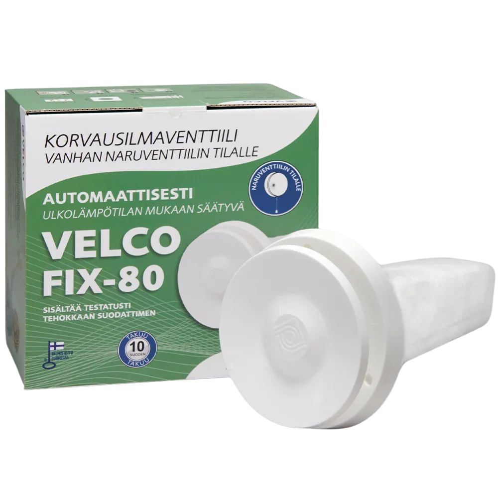 Korvausilmaventtiili Velco Velco FIX-80 (myyntipakkaus)