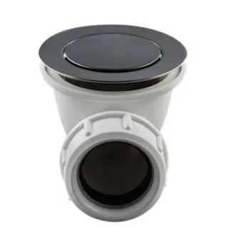 POHJAVENTTIILI TAPWELL 22200 BRUSHED BLACK CHROME