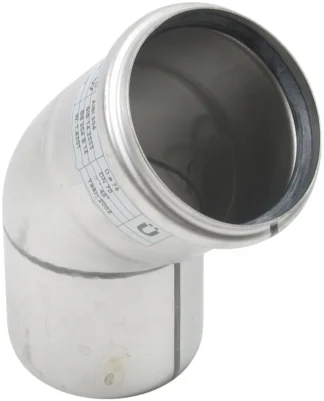 Kulmayhde BLÜCHER EUROPIPE ø75-45°/AISI304/EPDM