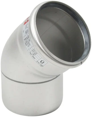 Kulmayhde BLÜCHER EUROPIPE ø110-45°/AISI304/EPDM