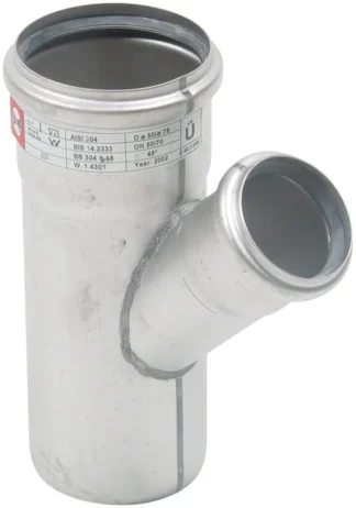 Haarayhde BLÜCHER EUROPIPE ø75-50/45°/AISI316L/EPDM