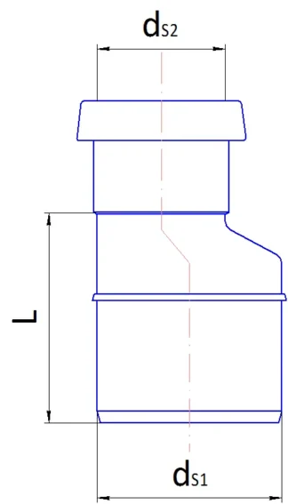 Supistusyhde PP Wiitta DN110- 75/HARMAA