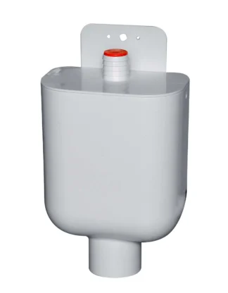 Pesukonesuppilo vesilukolla FALUPLAST Falu 32mm PP/TPE valk